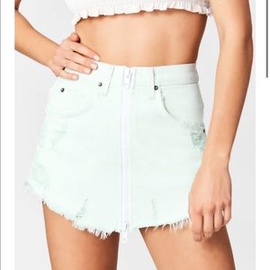 Carmar- Mint Beatrice Zip Front Skirt BRAND NEW WITH TAGS!